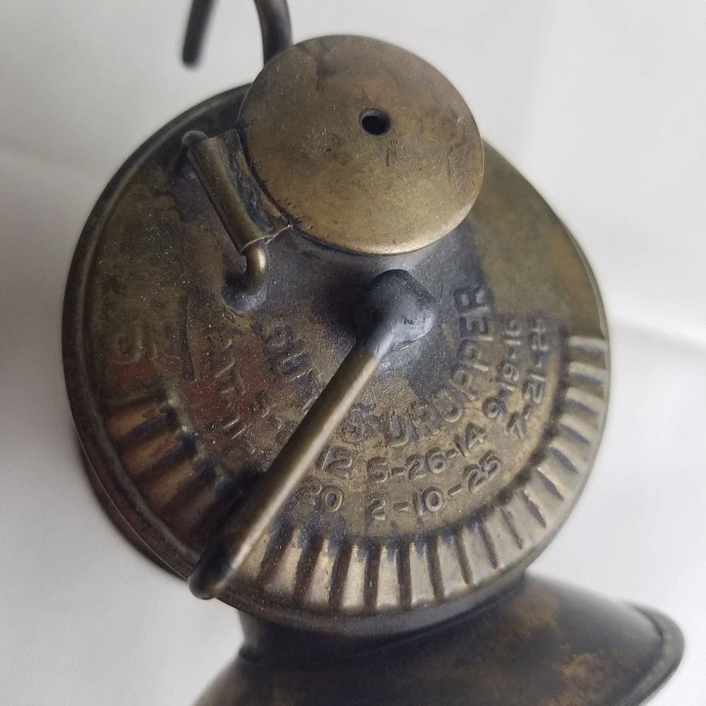 Antique Brass Miner s Lamp Oil Lantern Vintage‎ Industrial Shanklin mfg